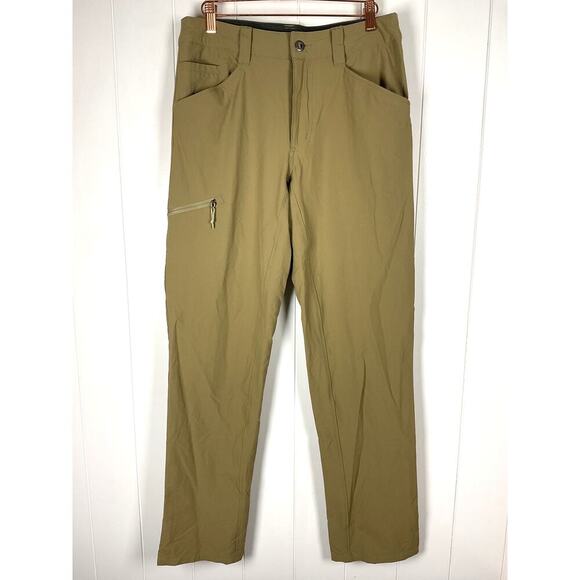 Patagonia Men's Tan Hiking Pant Button/Zip Drawstring Waist SIZE 30 - Picture 1 of 9